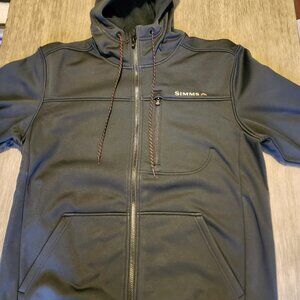 SIMMS, full zip, hooded rouge fleece